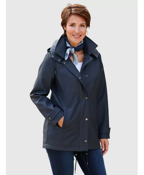 PAOLA eko ādas jaka ar kapuci