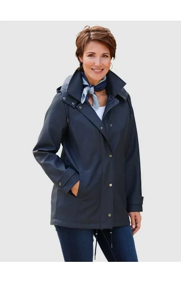 PAOLA eko ādas jaka ar kapuci