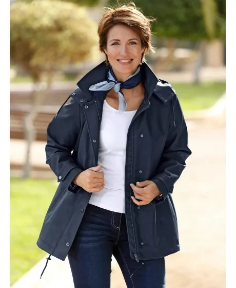 PAOLA eko ādas jaka ar kapuci