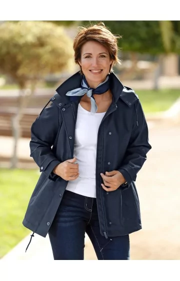 PAOLA eko ādas jaka ar kapuci