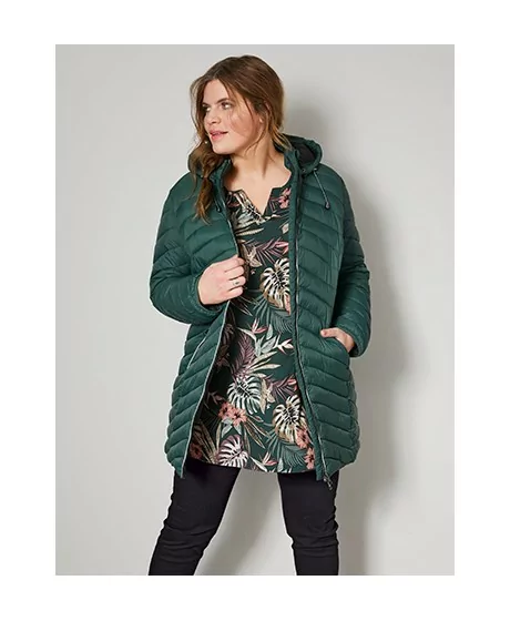 Janet & Joyce īpaši viegla stepēta jaka ar kapuci