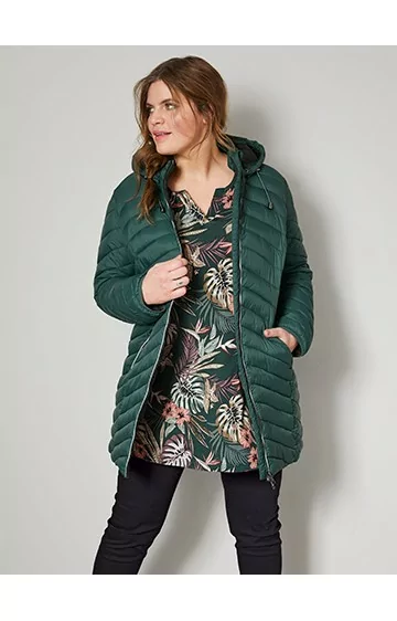 Janet & Joyce īpaši viegla stepēta jaka ar kapuci