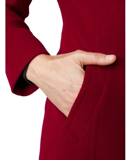 Vilnas mētelis ar kapuci MONA - 4