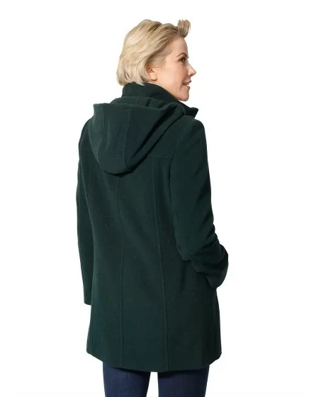 Vilnas mētelis ar kapuci MONA - 2