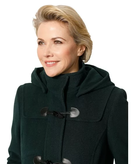 Vilnas mētelis ar kapuci MONA - 4