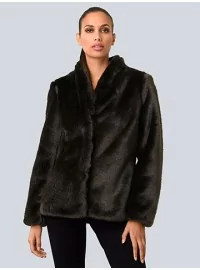 Īsie Alba Moda mākslīgās kažokādas mēteļi - 1