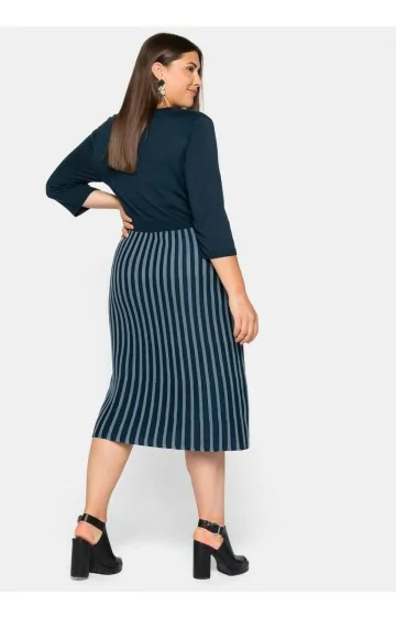 Plono mezgimo Sheego medvilnės suknelė 2352 Plono mezgimo Sheego medvilnės suknelė 2352